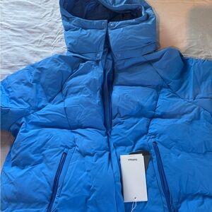 NWT Halfdays Georgie Puffer Jacket 1X in Blue bird (pants sold separately)